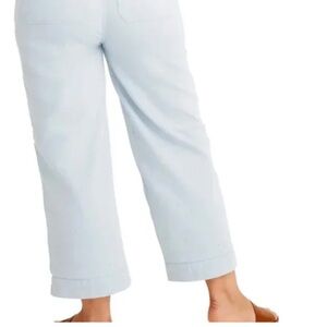 Madewell slim Emmett wide leg Light Blue Cropped Pants